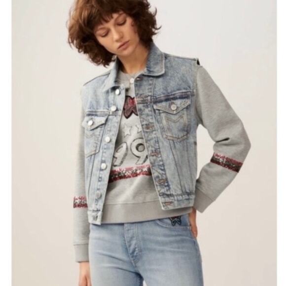 Maje Benedicte Denim Jean Vest 38 - Picture 2 of 13